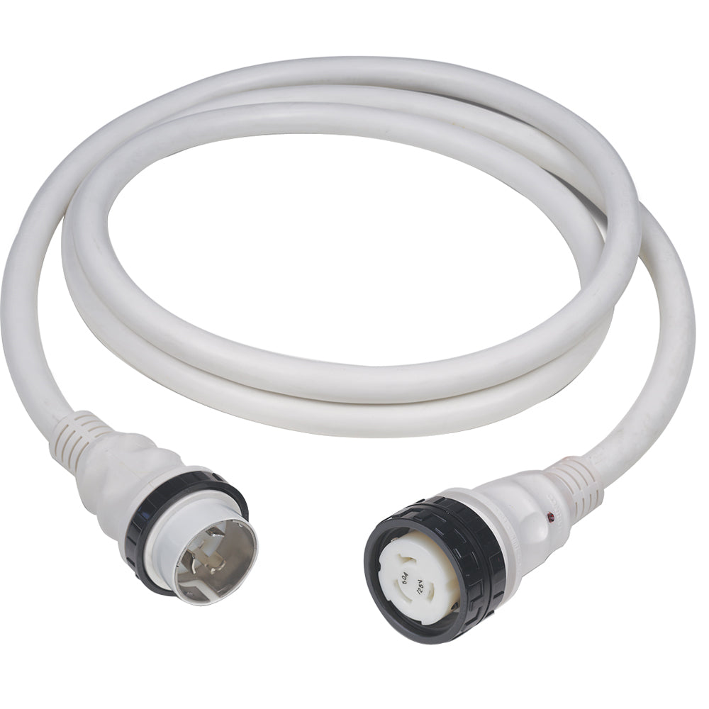 Marinco 50A 125V Shore Power Cable - 50' - White,WBAUVA001343992