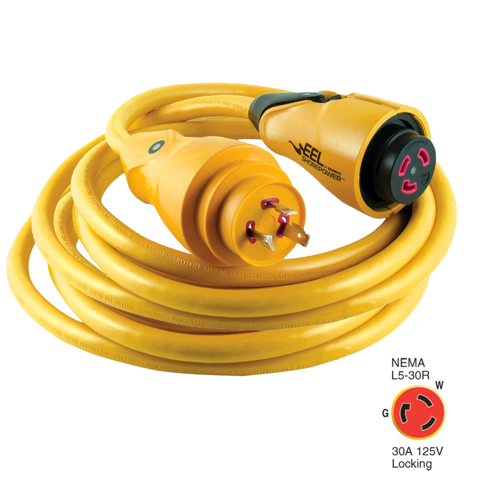 Marinco Cs30-50 Eel 30A 125V Shore Power Cordset - 50' - Yellow,WBAUVA001343994