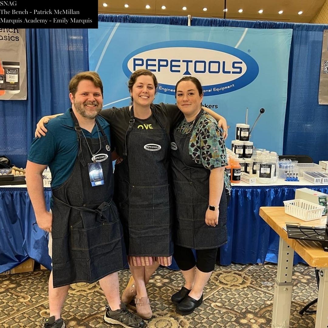 Metalsmith Denim Apron, Embroidered Pepetools Logo