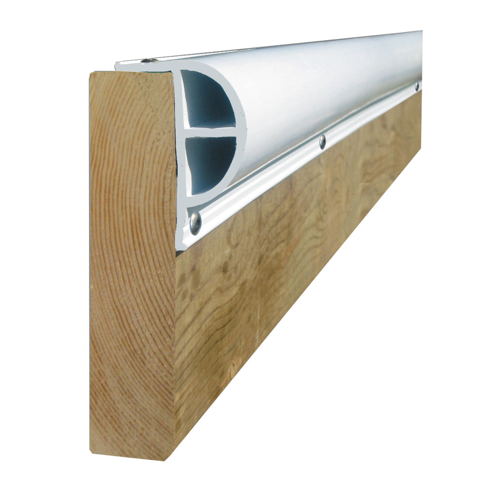 Dock Edge Prodock Heavy ''P'' Dock Profile - (3) 8' Sections - White,WBAUVA001344062