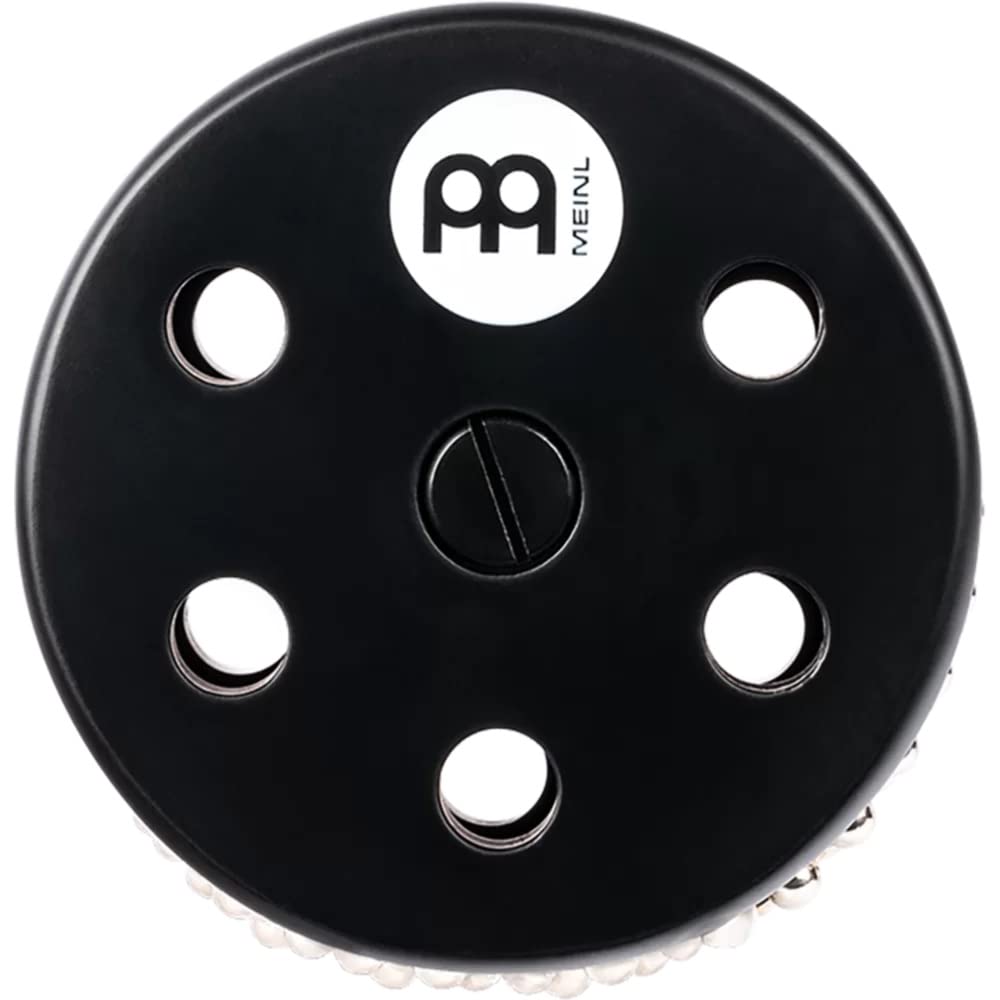 Meinl Percussion Turbo Cabasa Instrument With Sound Ports For Extra Projection And Stainless Steel Cylinder, Large, 2 Year Warranty, Black, (Ca5Bk L)