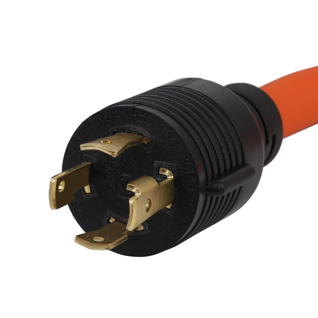 50Cm(1.5Ft) Nema L14 30P To 6 50R Heavy Duty # Awg10 Stw 30 Amp Plug To 50 Amp (Welder) Socket Adapter Cable, Adapter Cord 30A G