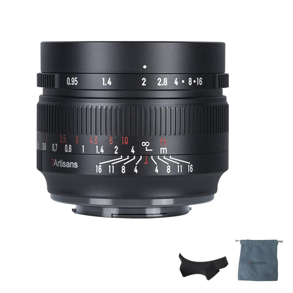 7Artisans 50Mm F0.95 Large Aperture Manual Prime Lens Aps C For Fuji Fx Mount Mirrorless Cameras Like X A1/X A2/X A3/X A5/X A7/X