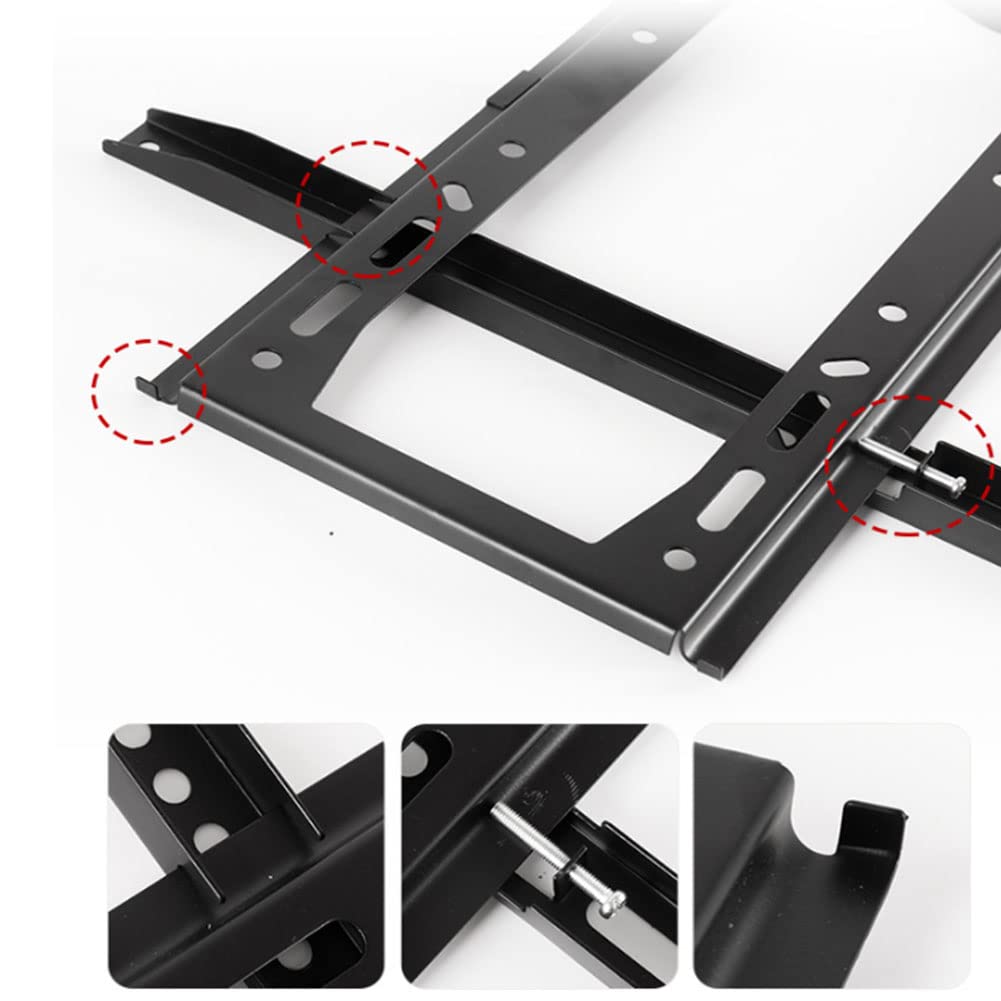 Tv Mount Fixed For 26'' 65'' Tvs, Flat Screen Tv Universal Thin Wall Mount Bracket, Holds Tv Only 1.25'' From Wall, Pull String