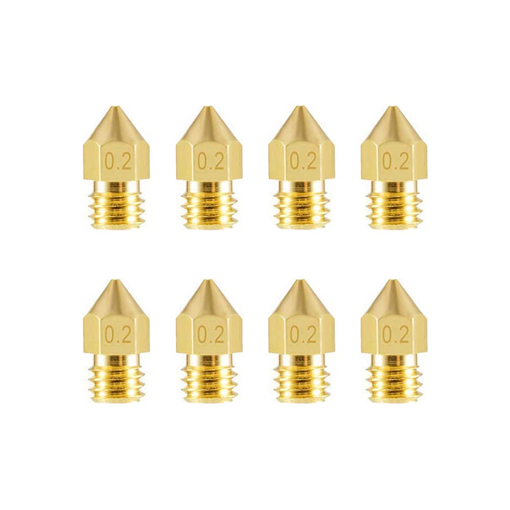 Aokin 8 Pcs 02Mm Mk8 Extruder Nozzles 3D Printer Nozzles For Creality Ender 33 Pro3 V2, Ender 55 Pro, Cr 1010S, Makerbot, Anet A