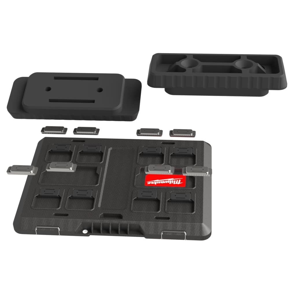 Nyvoozy Feet Mounting System, Mounting Feet For Milwaukee Packout, Mounting Feet For Milwaukee Packout System (10, Black)