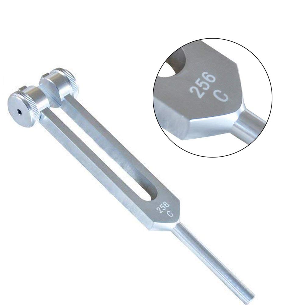 Tuning Fork, 256 Hz Tuning Fork, 256 Cps Tuning Fork Fixed Weights Clinical Grade Nerve/Sensory With Silicone Hammer