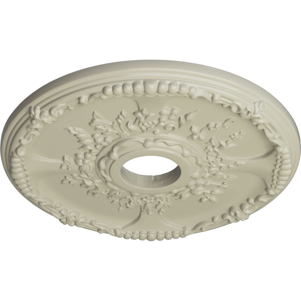 Ekena Millwork Cm18Secyf Antioch Ceiling Medallion, 18''Od X 3 1/2''Id X 1 3/8''P, Hand Painted Clear Yellow