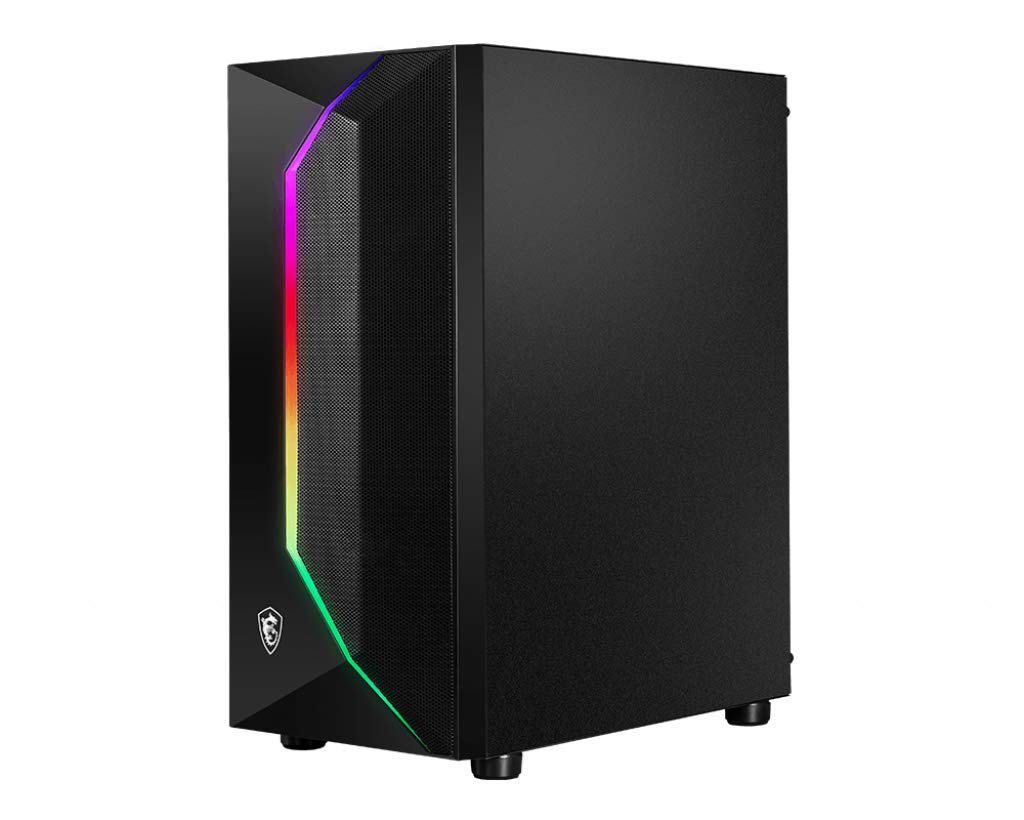Msi Mid-Tower Pc Gaming Case - Tempered Glass Side Panel - 1 X 120Mm Argb Fan -1 X 120Mm Fan - Liquid Cooling Support Up To 240M
