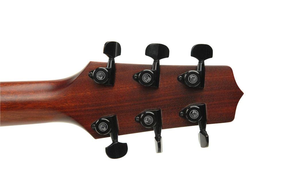 Daddario Auto-Trim Tuning Machines - Locking Tuners For Guitars - 3+3 Setup, Black