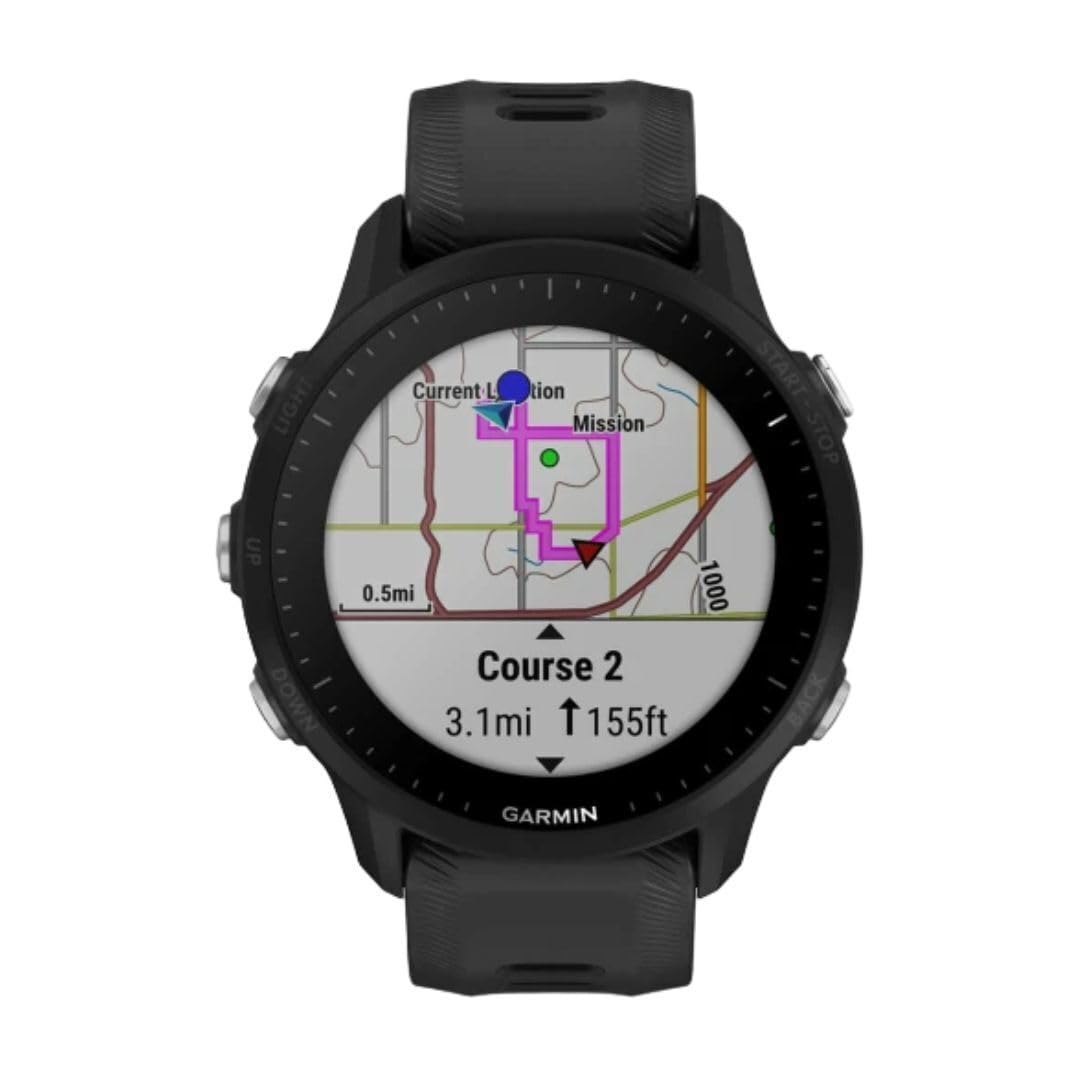 Garmin 010-02638-10 Forerunner 955, Gps Running Smartwatch, Tailored To Triathletes, Long-Lasting Battery, Black