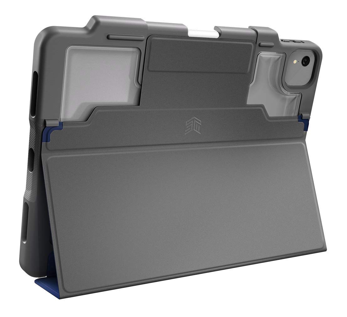 Stm Bags Dux Plus Case Folio Protective Case For Apple Ipad Air 10.9 Inch (2020)   Blue/Transparent [Apple Pencil Holder I Milit