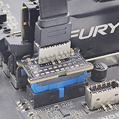 chenyang Motherboard 19/20Pin to USB 3.1 Type E Front Panel Vertical Type Socket Converter Adapter