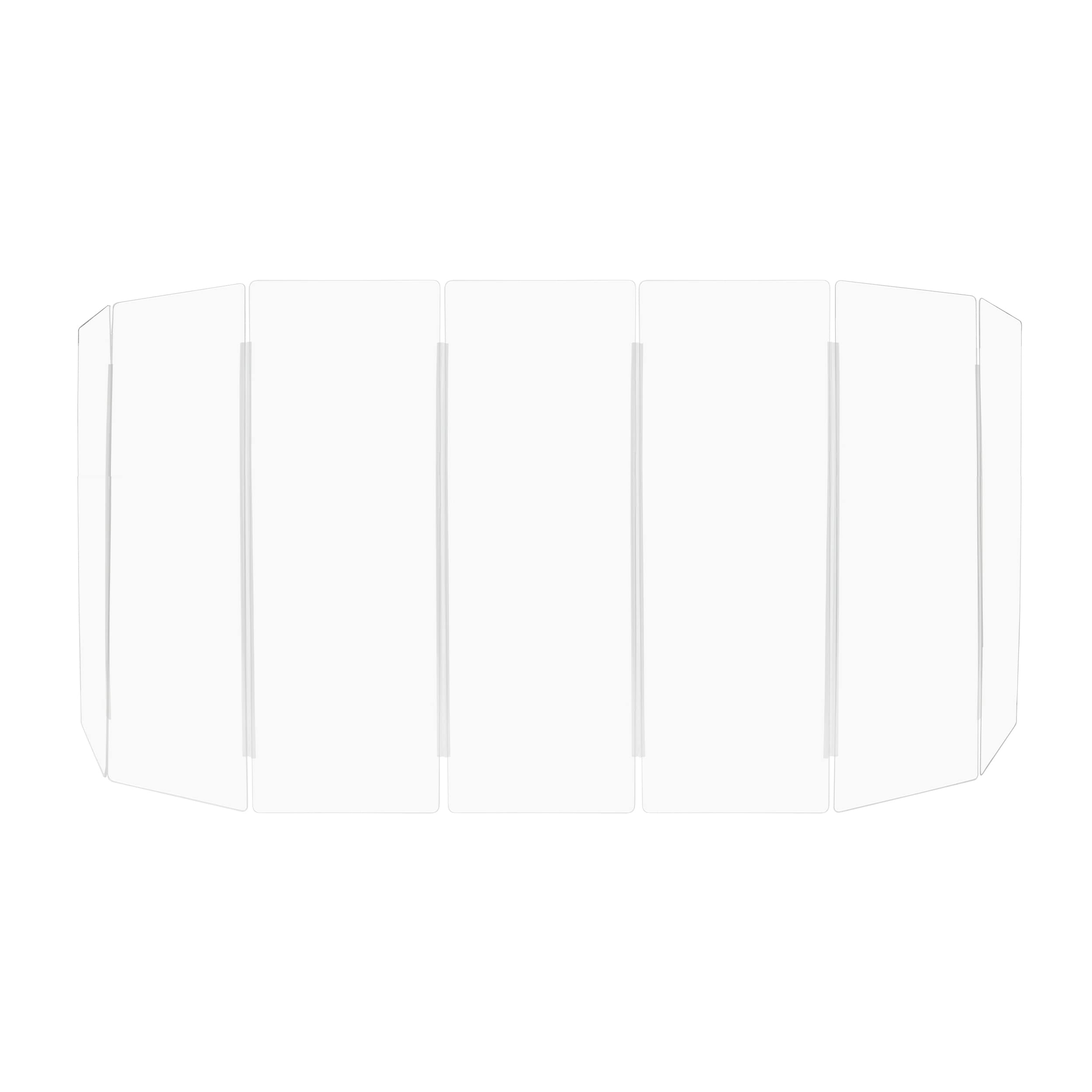 Pennzoni Drum Shield 6Ft W/Plastic Hinges, Comes W/ 7 Drum Panels, & Plastic Hinges, Premium Clear Acrylic Panels, Drum Screen