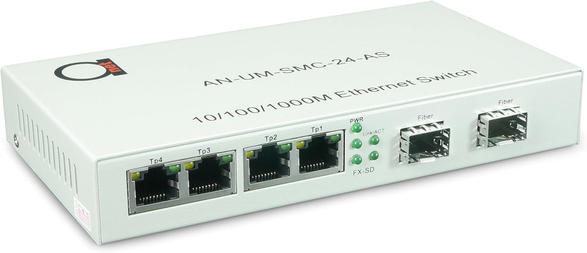 2 X Open Sfp Slot + 4 X Utp Cat5E/Cat6 10/100/1000 Copper Ports   Gigabit Ethernet   Fiber Media Converter   Mini Switch   Autos