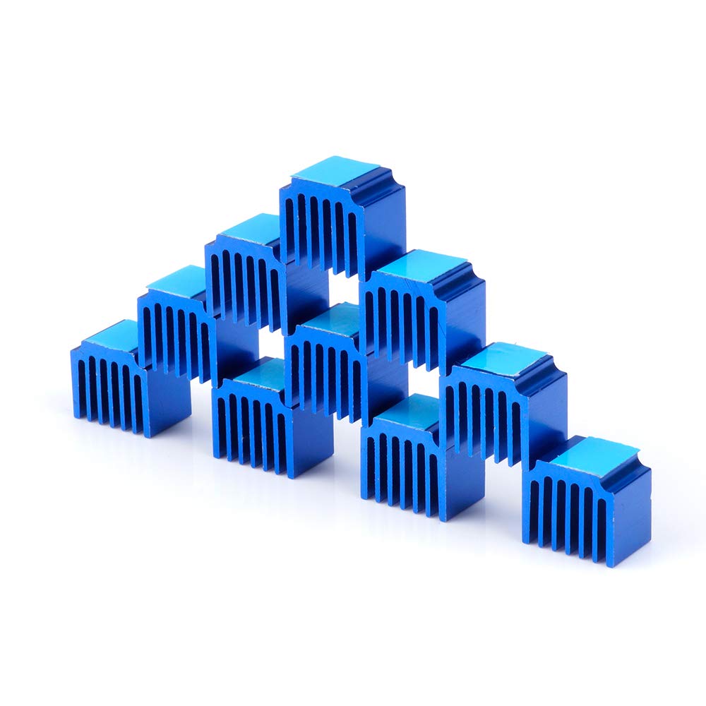 Upgrade Stepper Motor Driver Heatsink, Fysetc 10Pcs 3D Printer Parts Anodized Aluminum Heatsink 3D Printer Cooler For Raspberry
