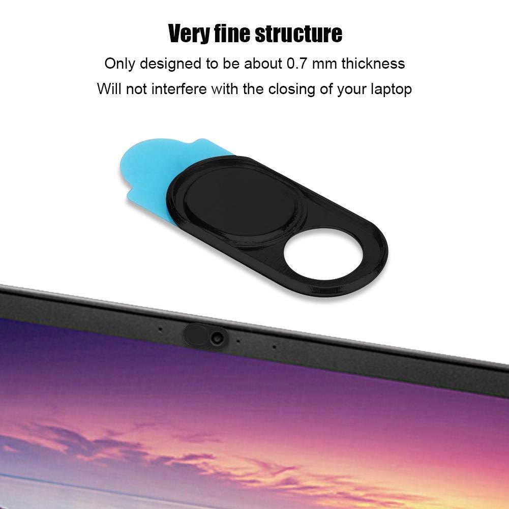 Ashata 3Pcs Metal Camera Lens Cap, Ultra Thin Camera Privacy Cover Webcam Cover Blocker Slider For Smartphone Tablet Desktop Lap