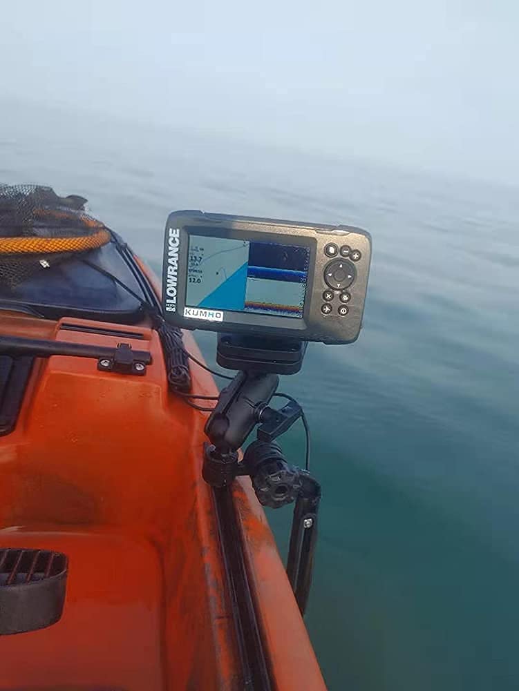 Fish Finder Mount 1.5'' Ball Base For Kayak, Marine Electronic Mount For Boat, Universal Mounting Plate, Transducer Mounting Arm
