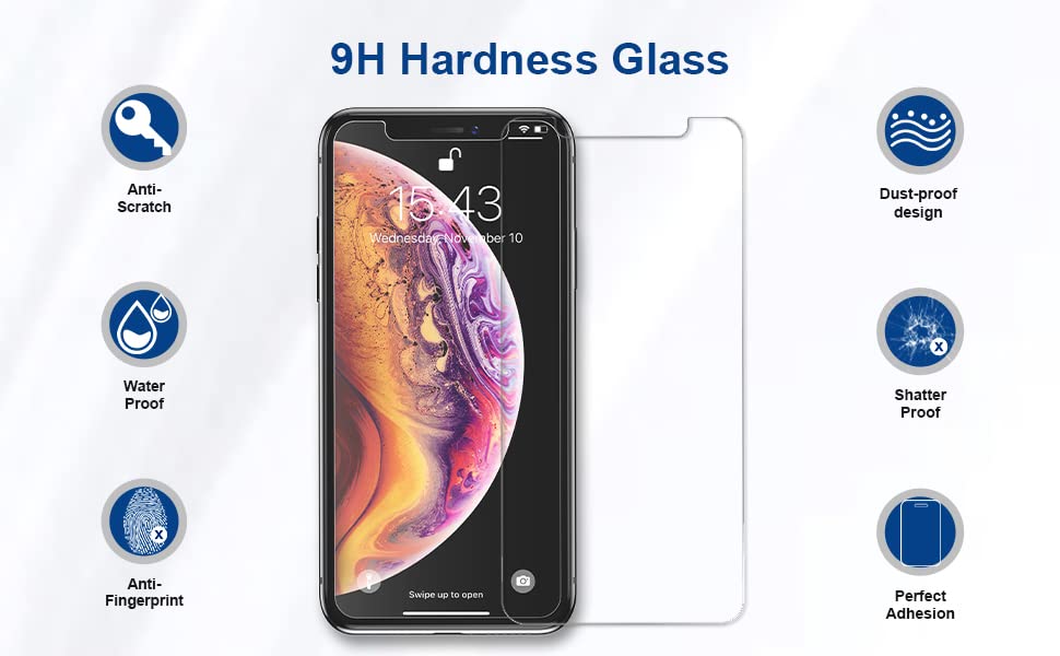 Impactstrong Shatterproof Tempered Glass Screen Protector For Iphone 11 Pro Max/Iphone Xs Max [Easy Installation Frame] [Bubble