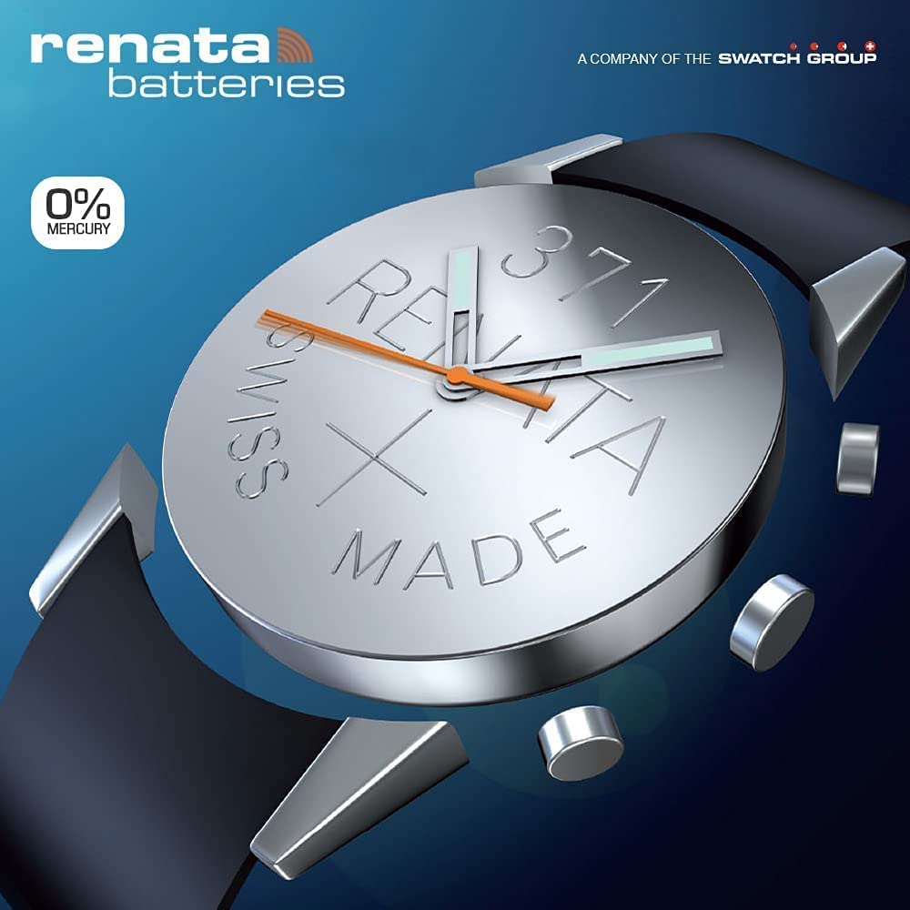 Renata 371 Sr920Sw Batteries   1.55V Silver Oxide 371 Watch Battery (2 Count)