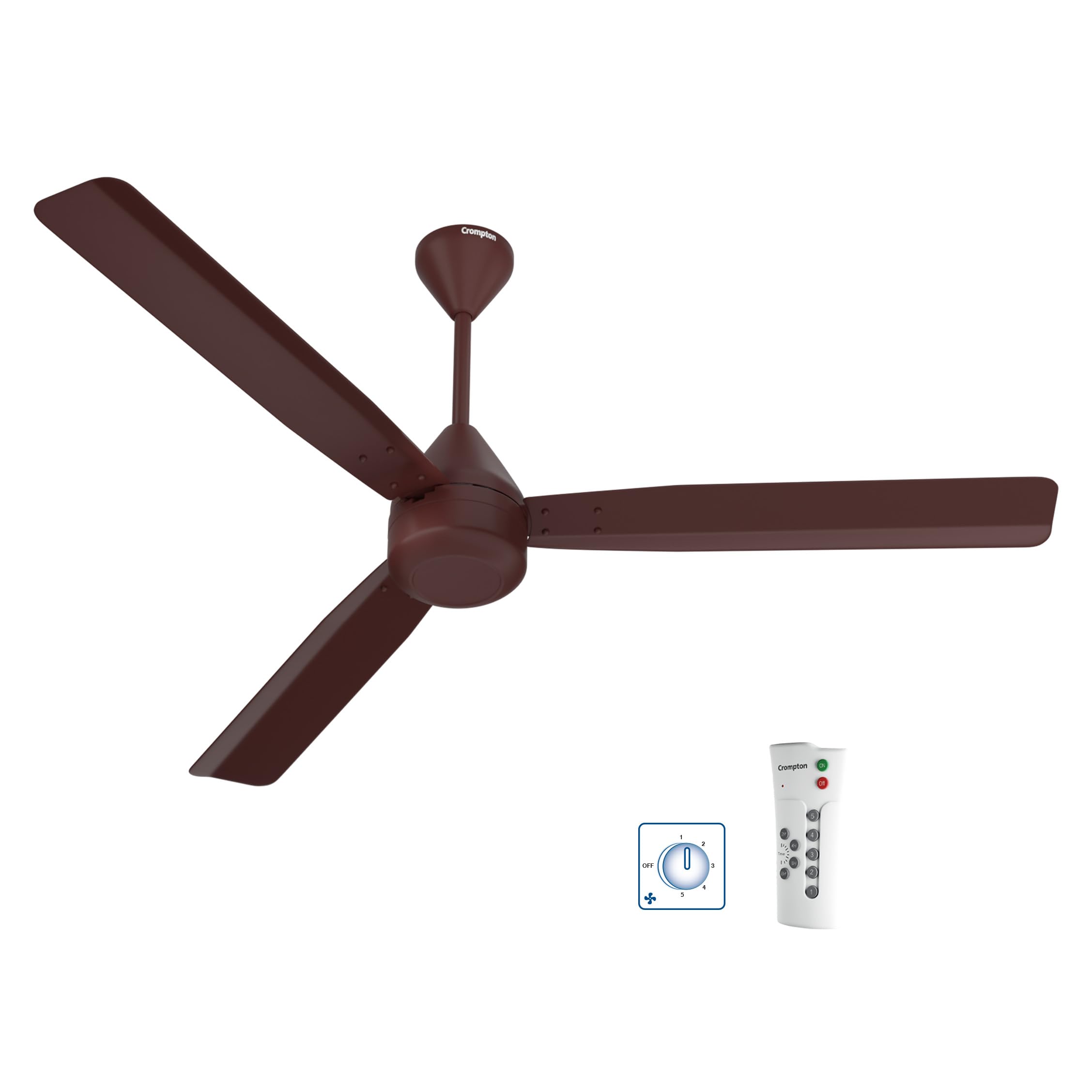 Crompton Energion Regmote 1200Mm Bldc Ceiling Fan | IndiaS First Dual Control Fan  Remote & Regulator Control | Bee 5 Star Rat