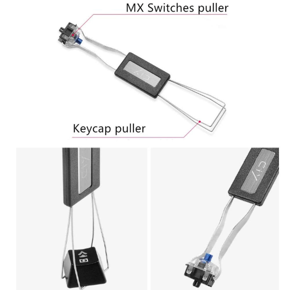 Granvela Pack 2 Keycap And Switch Puller Stainless Steel Switch Remover For Mechanical Keyboard, Diy Tool For Fixing Keyboard