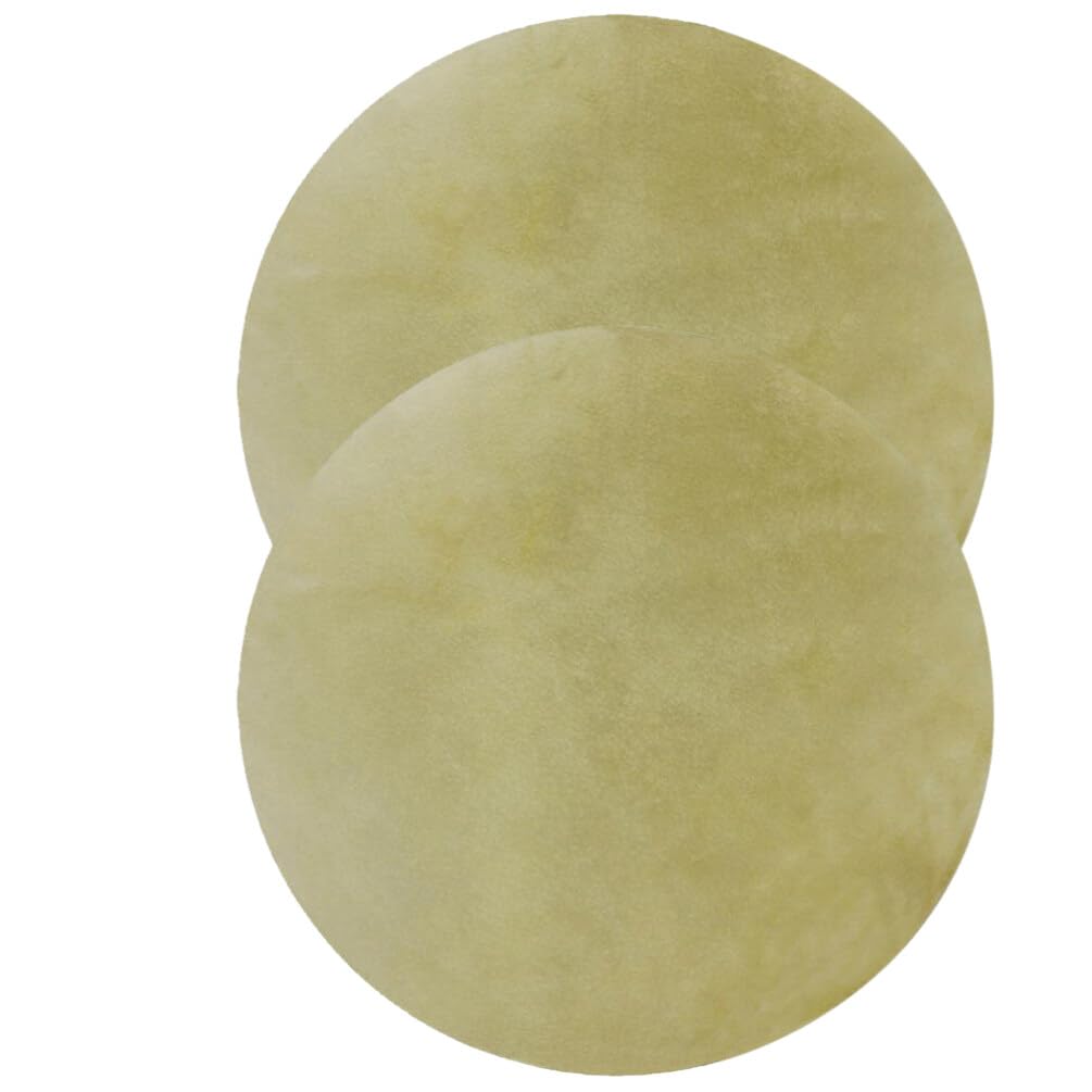 Abaodam Drum Skin 2pcs Goat Skin Drum Heads 12 Inch Natural Flat Round Piece Goat Djembe Head for Darbuka Doumbek Replacement In