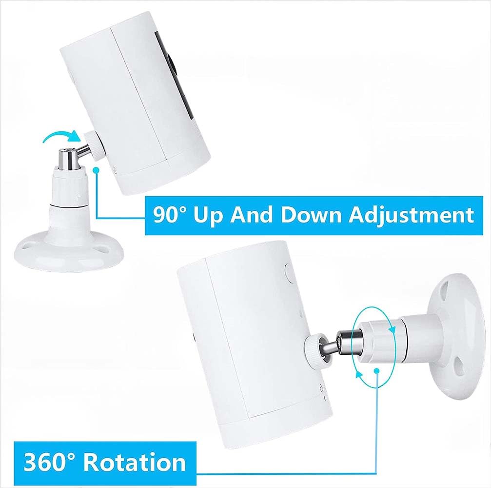 3 Packs Adhesive Ring Camera Mount Wall Mount Holder Compatible With Outdoor Security Camera, 360 Degree Adjustable Security Mou