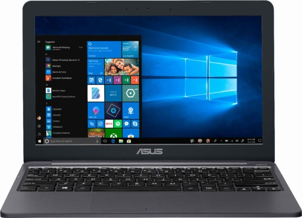 2019 Asus Vivobook 11.6 Thin and Lightweight Laptop Computer, Intel Celeron N4000 up to 2.6GHz, 2GB DDR4 RAM, 32GB eMMC, 802.11A