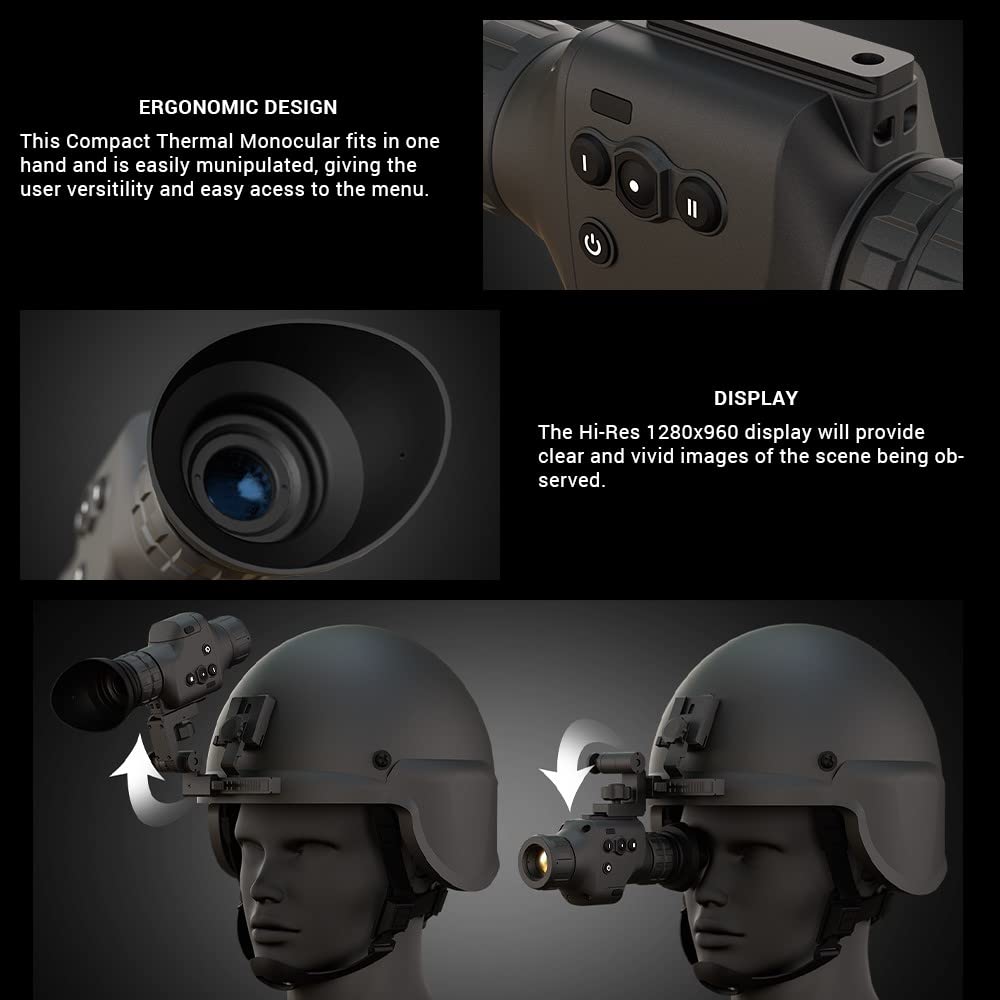 Atn Odin Lt 320X240; 2 4X; 19 Mm Wearable Compact Thermal Monocular Lightweight Handheld