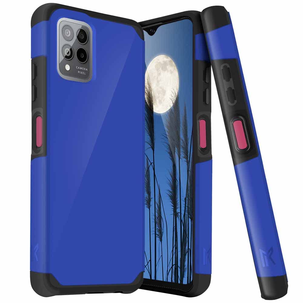 TJS Compatible for T-Mobile Revvl 6X Pro 5G & Revvl 6 Pro 5G - Dual Layer Heavy Duty Shockproof Drop Protection Hybrid Phone Cov