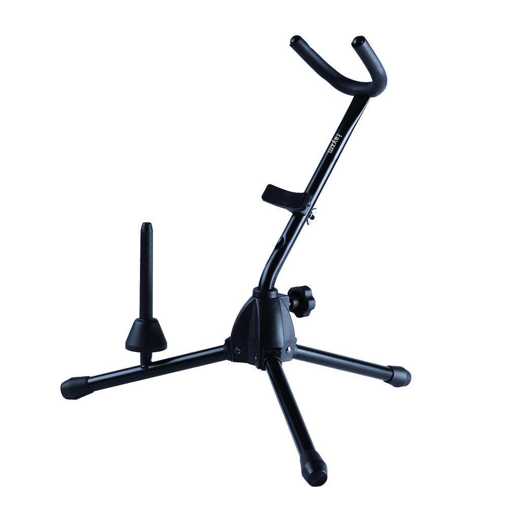 Rayzm Altotenor Saxophone Stand With Detachable Fluteclarinet Holder, Adjustable Portable Stand For Alto Saxophone, Tenor Saxoph