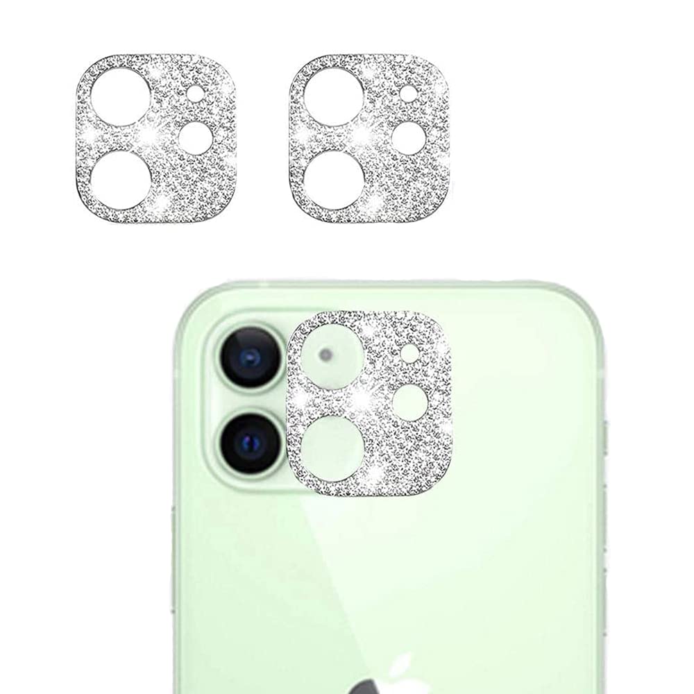 [2 Pack] Bling Crystal Camera Lens Protector Compatible With Iphone 12, Lntech Glitter Diamond Rear Camera Cover 3D Bling Diamon