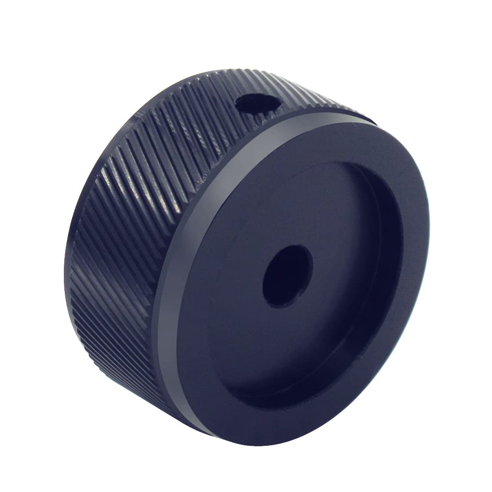 Mxuteuk Black Aluminum Alloy Potentiometer Control Knob Volume Audio Electric Guitar Bass Screw Type Hole Dia:6Mm/ 0.23'' 30 X 1