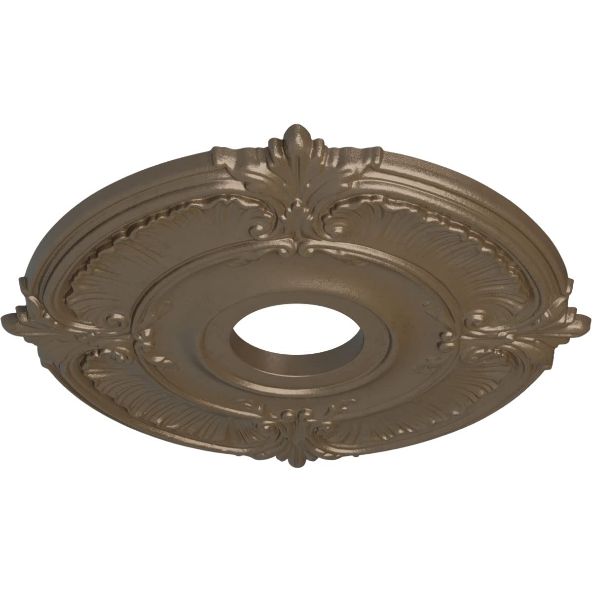 Ekena Millwork Cm18Atwss Attica Ceiling Medallion, 18''Od X 4''Id X 5/8''P (Fits Canopies Up To 5''), Hand Painted Warm Silver
