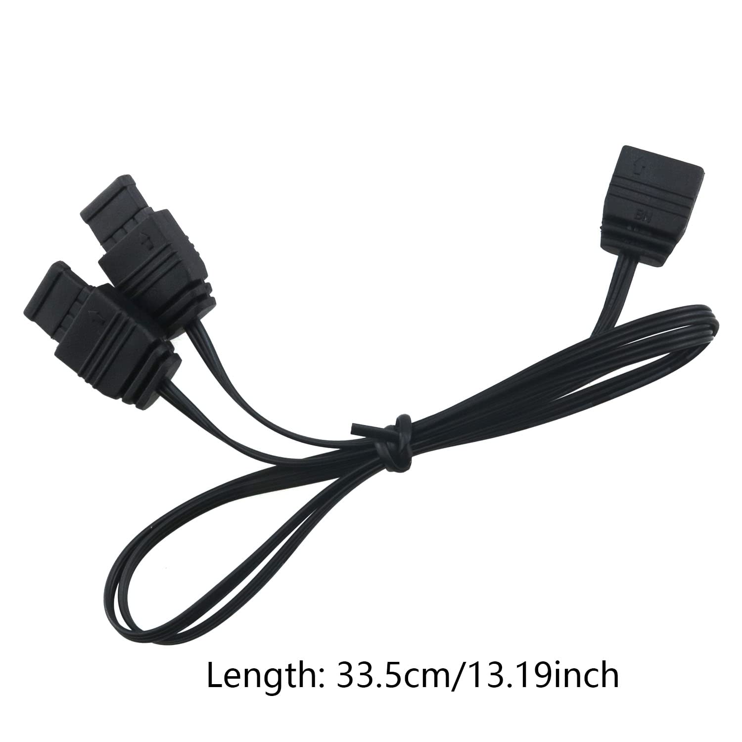 Argb Splitter Cable Zczqc 33.5Cm/13.19Inch 5V 1 Female To 2 Male 3 Pin Argb Extension Cable For Computer Chassis, Cpu Cooler And