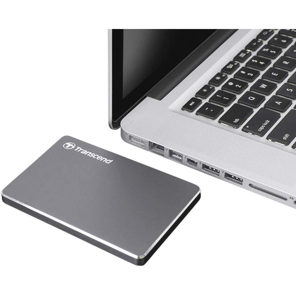 Transcend 2TB SJ25C3N, Portable External Hard Drive, sleek aluminum casing, Type A, Iron gray   TS2TSJ25C3N