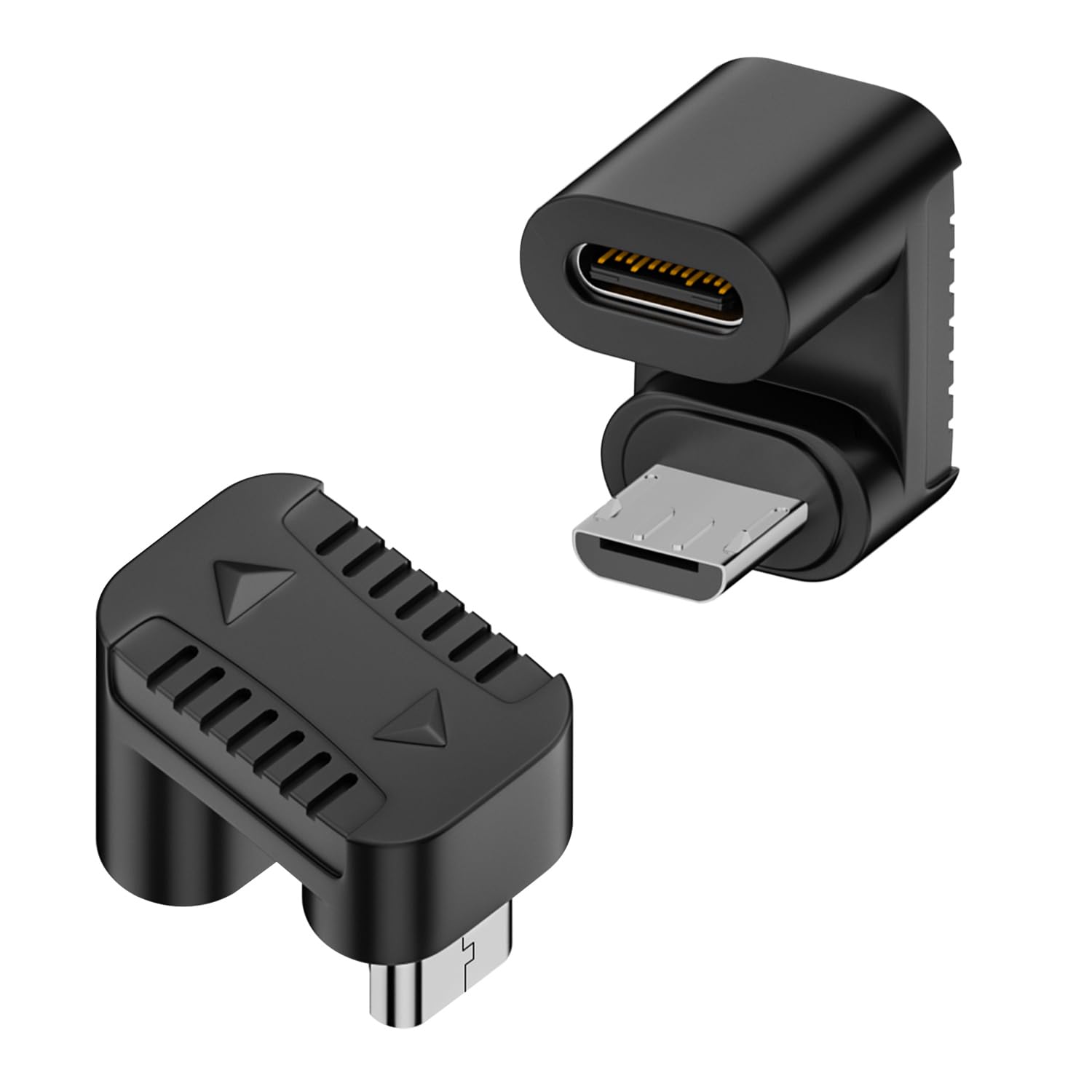 Qianrenon U Shaped Angle Usb C To Micro Usb Charging Data Adapter Plug Usb C Female To Micro Usb Male 180 Degree Angle Up Connector 10W (5V2A) 480Mbps, U Shape Pitch 5.4Mm, 2Pcs (Up)