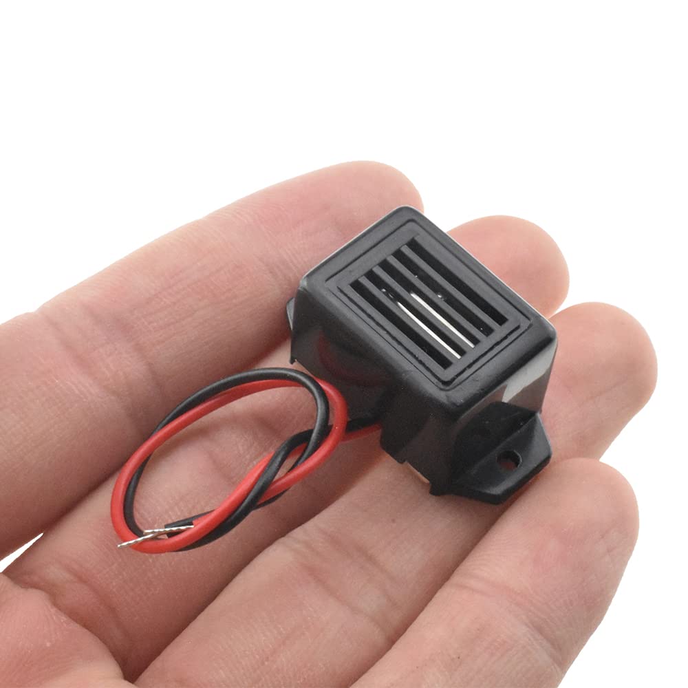 Hahiyo Electronic Buzzer Alarm 12V 400Hz Beep Continuous Sounder Active High Plenty Loud Tone Piezo Siren Security Audible Easy