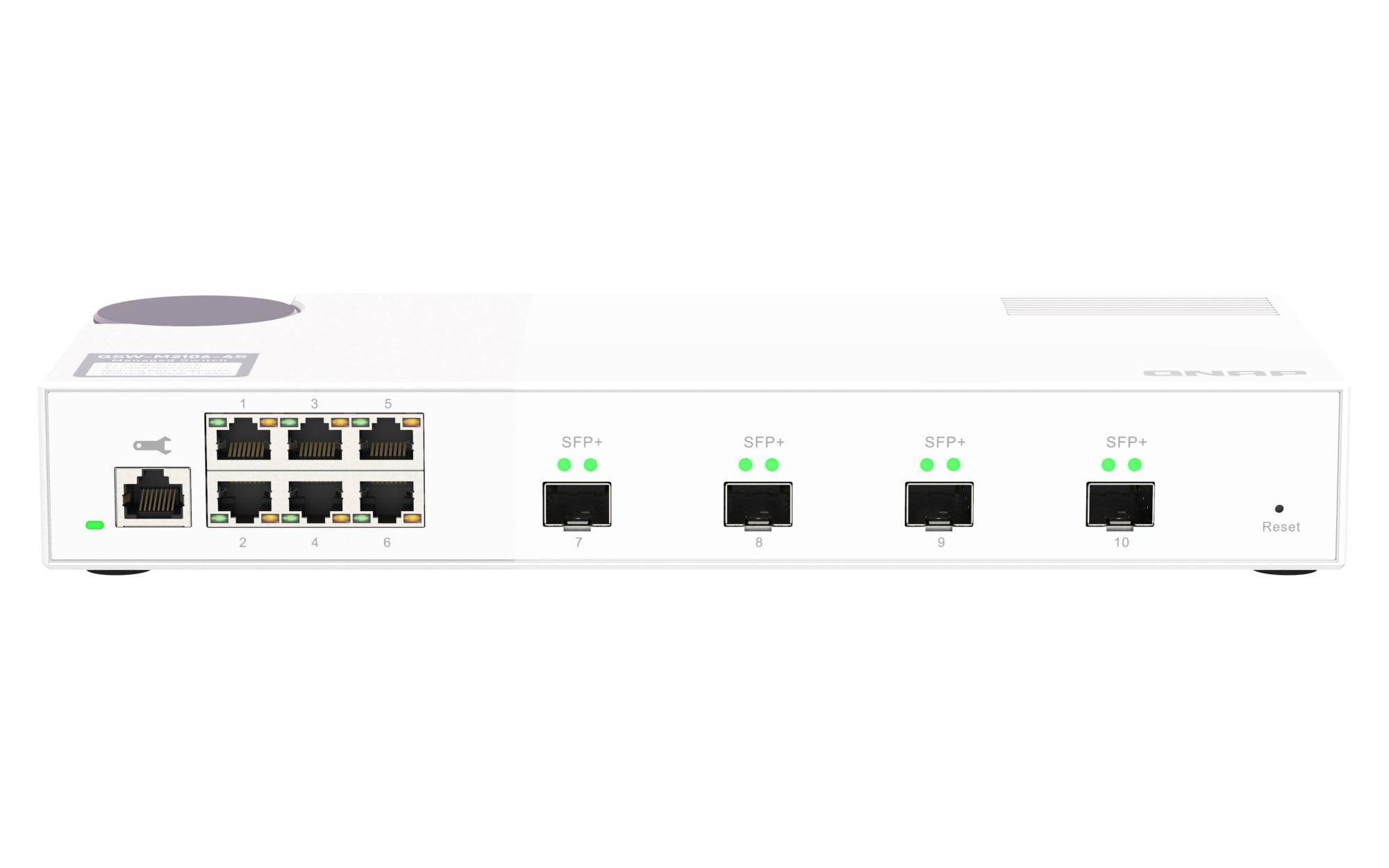 Qnap Qsw-M408S 6-Port Layer 2 Managed Switch. 6 X 2.5Gbe (1G/100M) Ports And 4 X