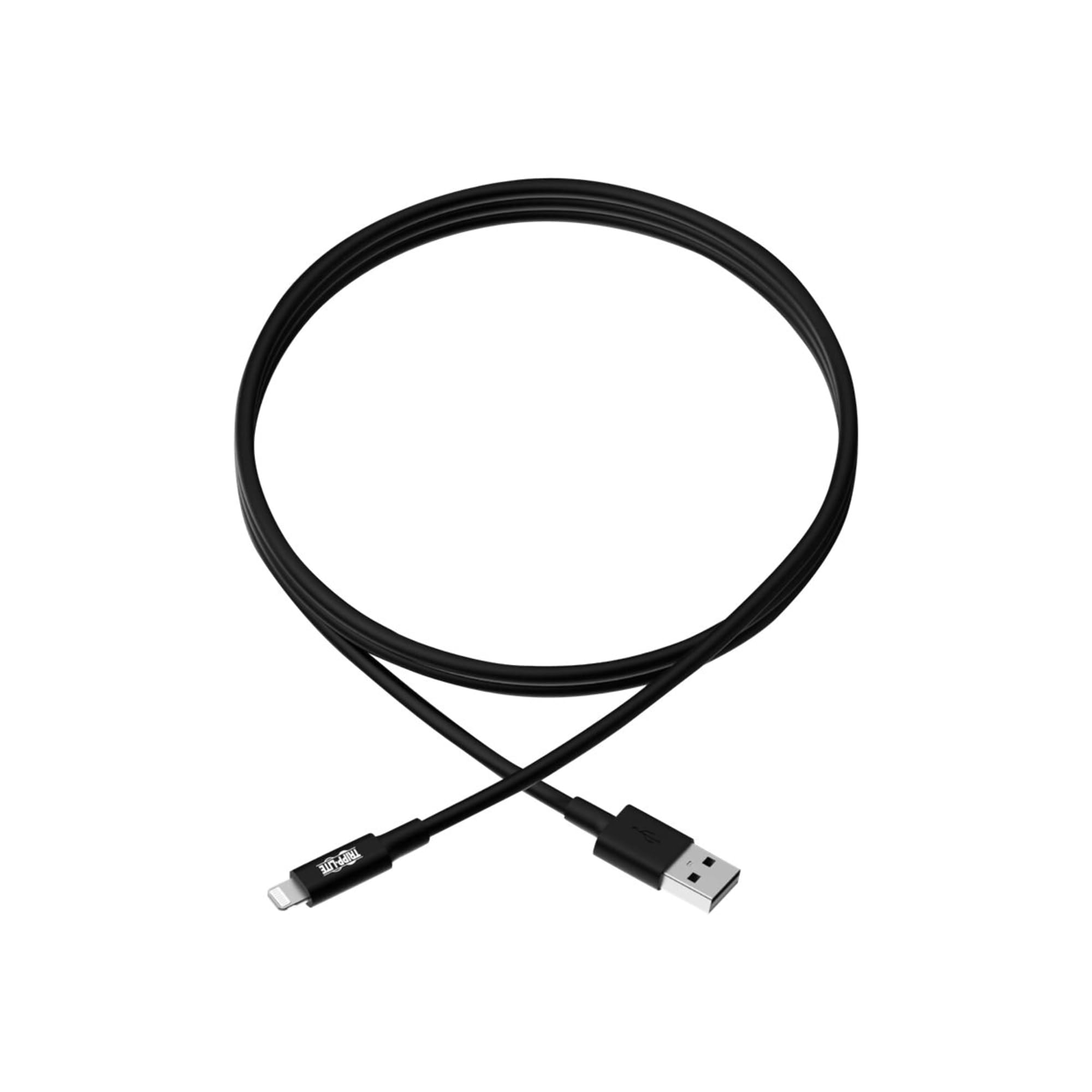 Tripp Lite Apple Mfi Certified 6 Feet 2M Lightning To Usb Cable Sync Charge Iphone/Ipod/Ipad   Black (M100 006 Bk)