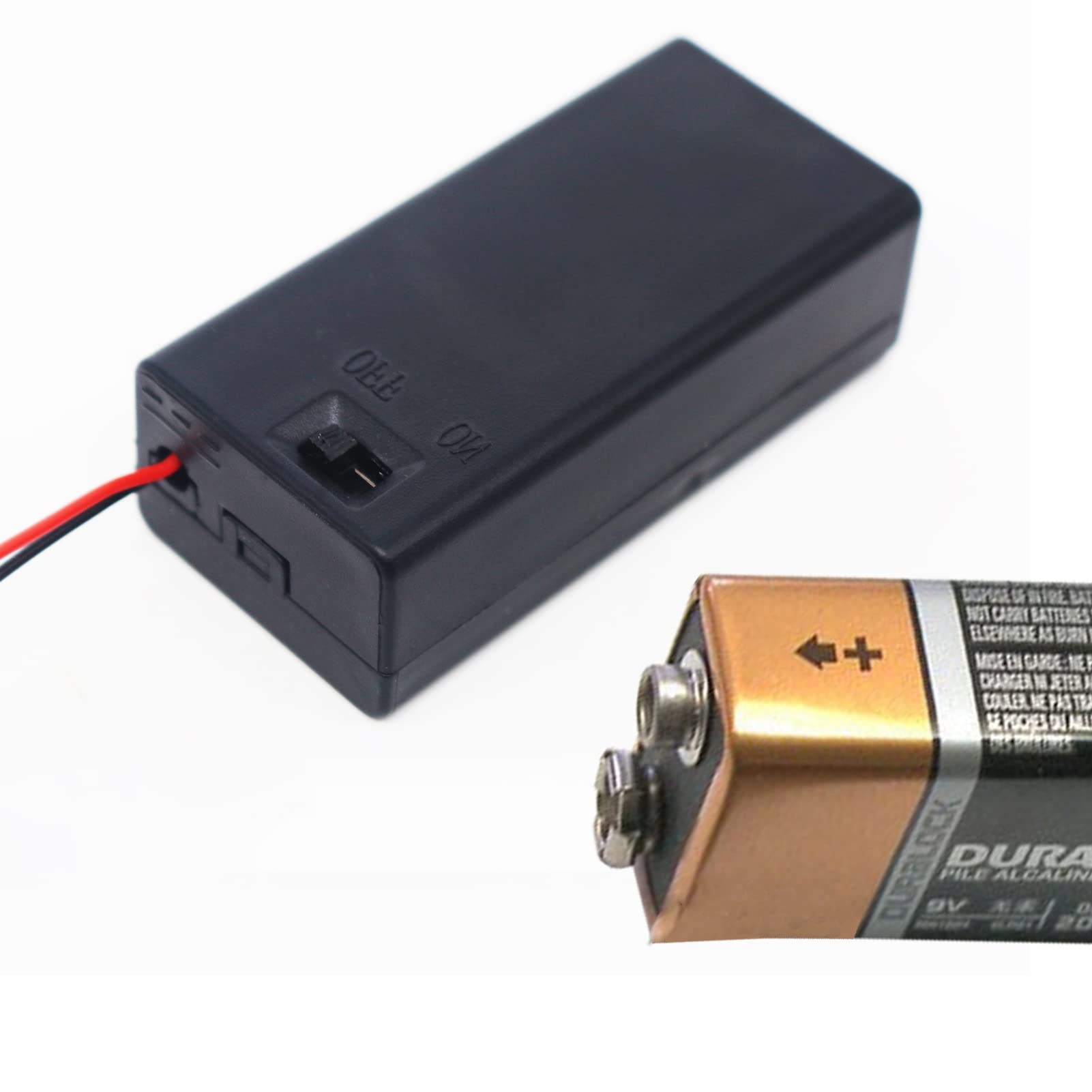 9V Battery Holder, 6 Pcs 9V Battery Case With On/Off Switch, 9V Battery Box, 9V Battery Holder With Leads, 9V Battery Box For 9V