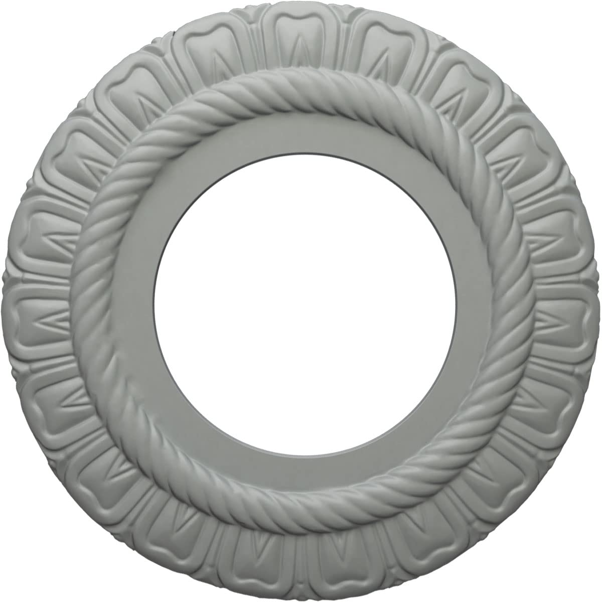 Ekena Millwork Cm09Cl Claremont Ceiling Medallion, 9''Od X 4 1/2''Id X 1/2''P, Factory Primed