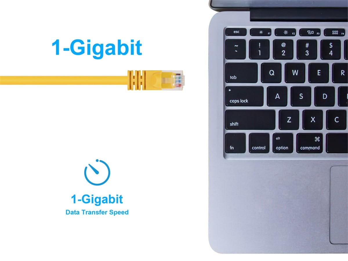 Monoprice 2Ft 24Awg Cat6 550Mhz Utp Ethernet Bare Copper Network Cable   Yellow