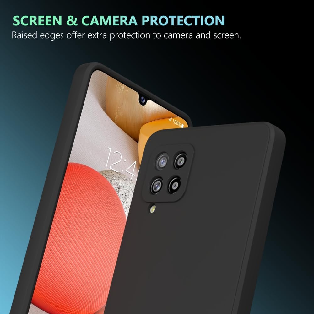 Wogroo For Samsung Galaxy A42 Case Black, Scratch Resistant With Soft Touch, Slim Thin Phone Cover For Samsung Galaxy A42