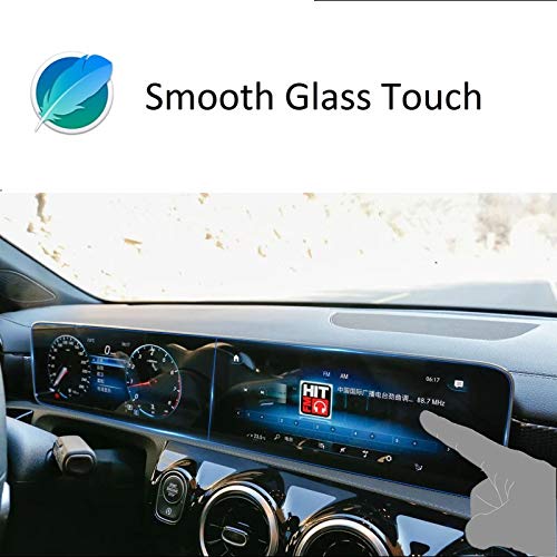 Satis Screen Protector Compatible With 2019 2023 Mercedes Benz A B Cla Glb Eqc,9H Hardness,Anti Glare,Protect Mercedes Mbux Dual