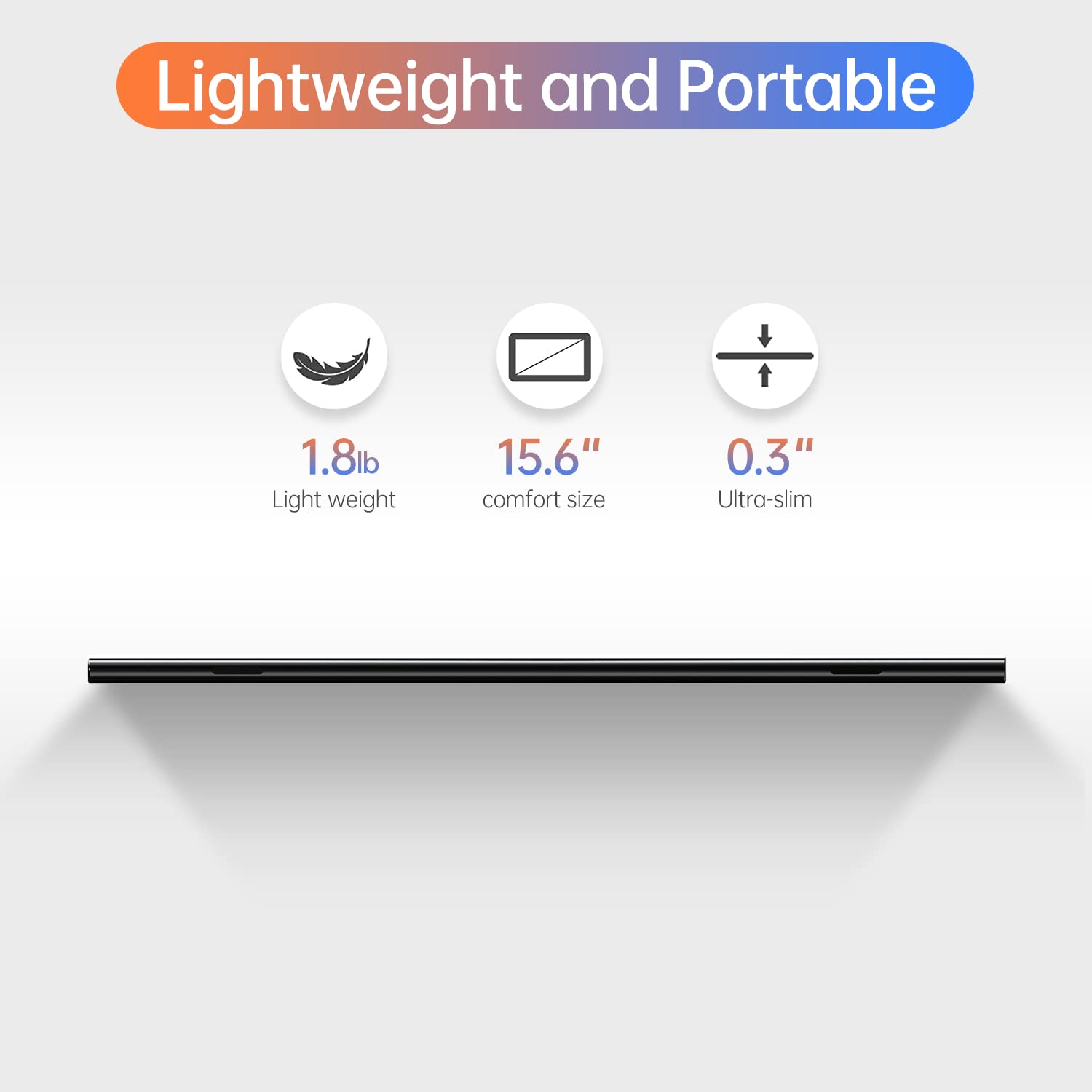 Forhelp 15.6Inch Portable Monitor,1080P Usb-C Hdmi Second External Monitor For Laptop,Pc,Mac Phone,Ps,Xbox,Swich,Ips Ultra-Thin