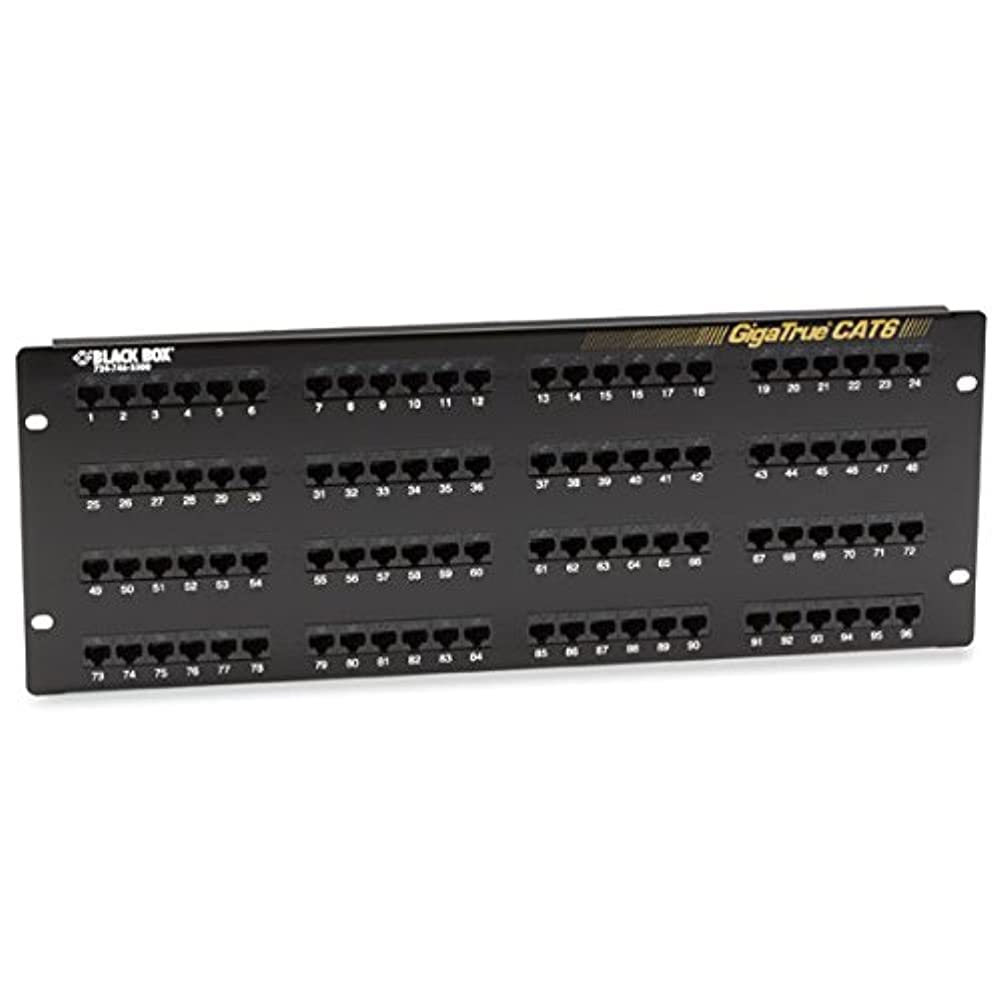 Black Boxwork Services Jpm614A R7 Gigatrue Cat6 Patch Panel 96 Port