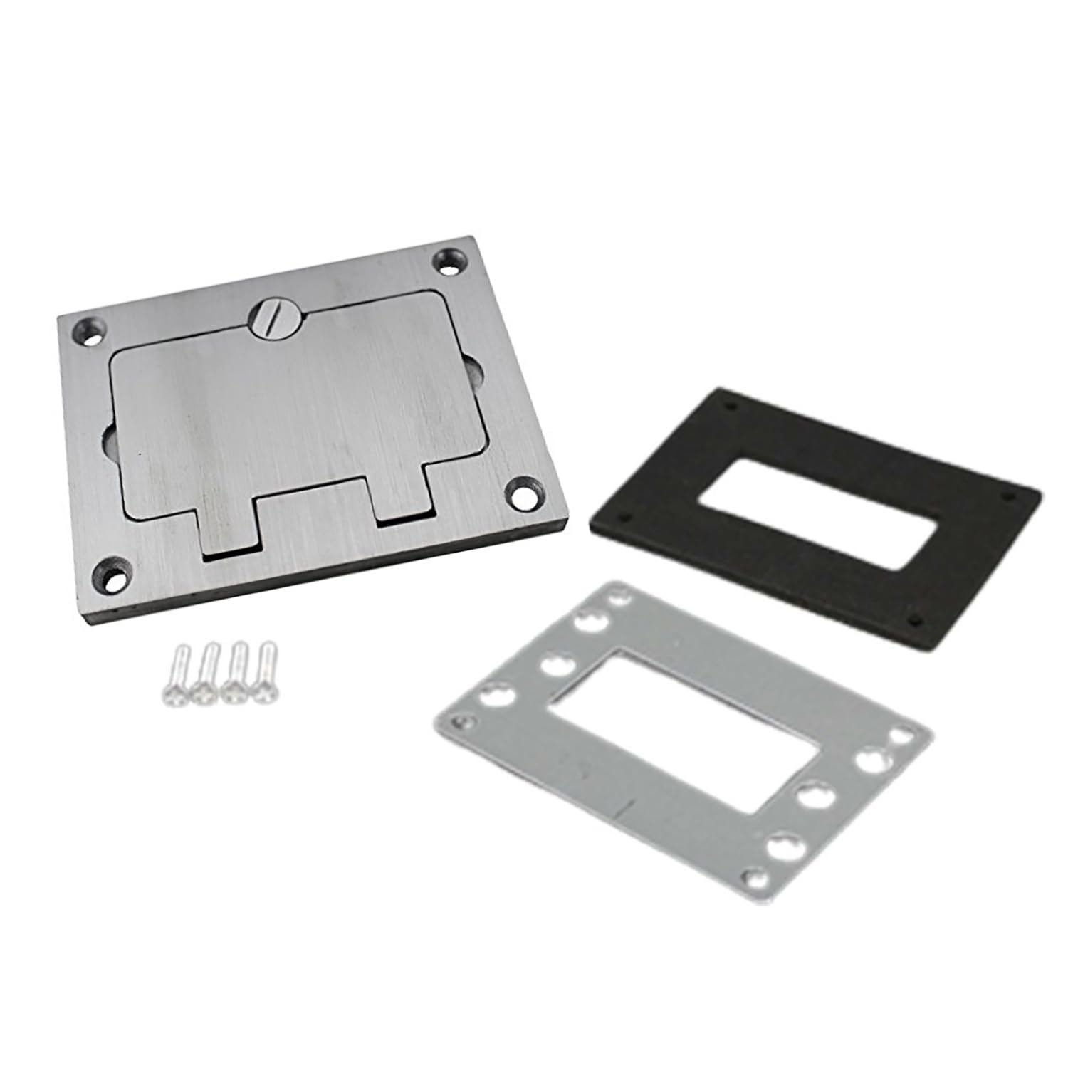 Legrand   Wiremold Wiremold Cable & Cord Management, Omnibox/Modulink Rectangular Gfci Decorator Cover Plate, Aluminum, 828Gfitc