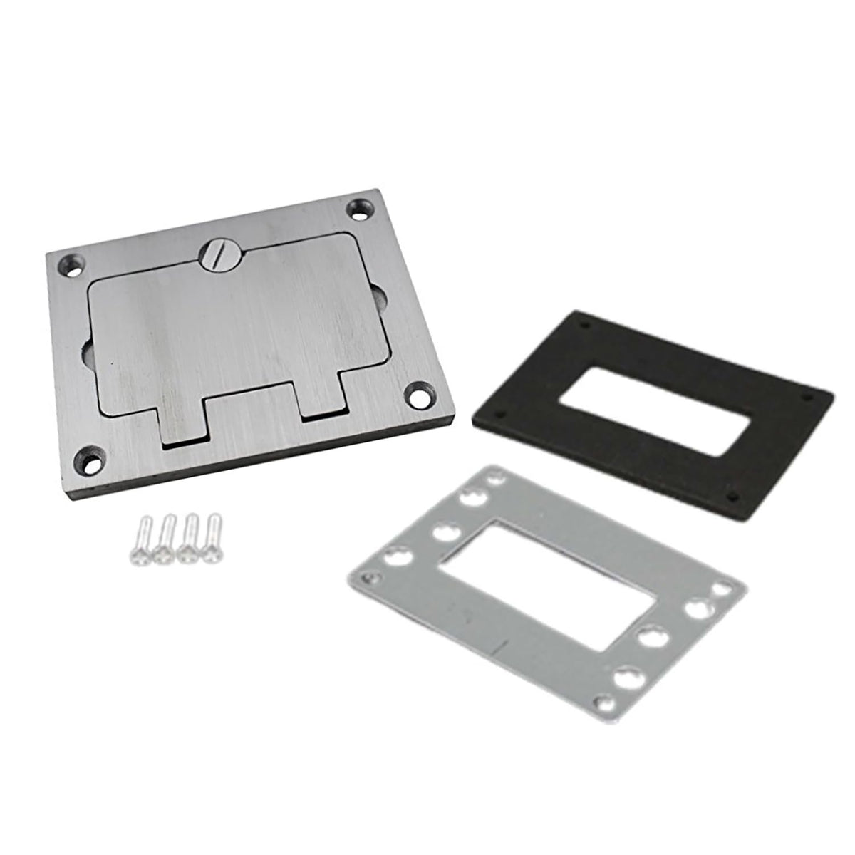 Legrand   Wiremold Wiremold Cable & Cord Management, Omnibox/Modulink Rectangular Gfci Decorator Cover Plate, Aluminum, 828Gfitc